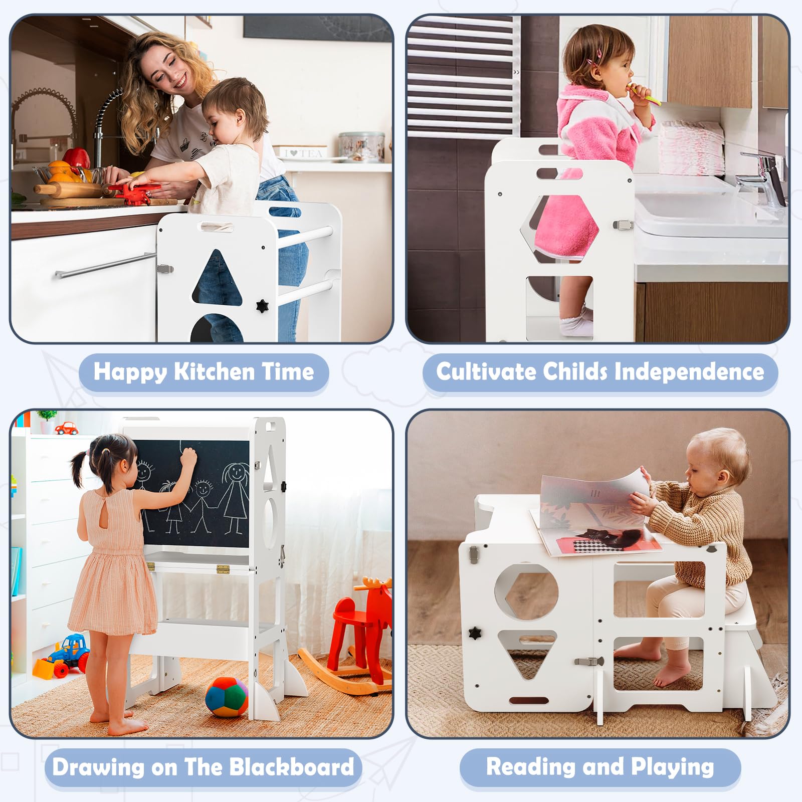 Woodure stool includes quick assembly for fast setup.