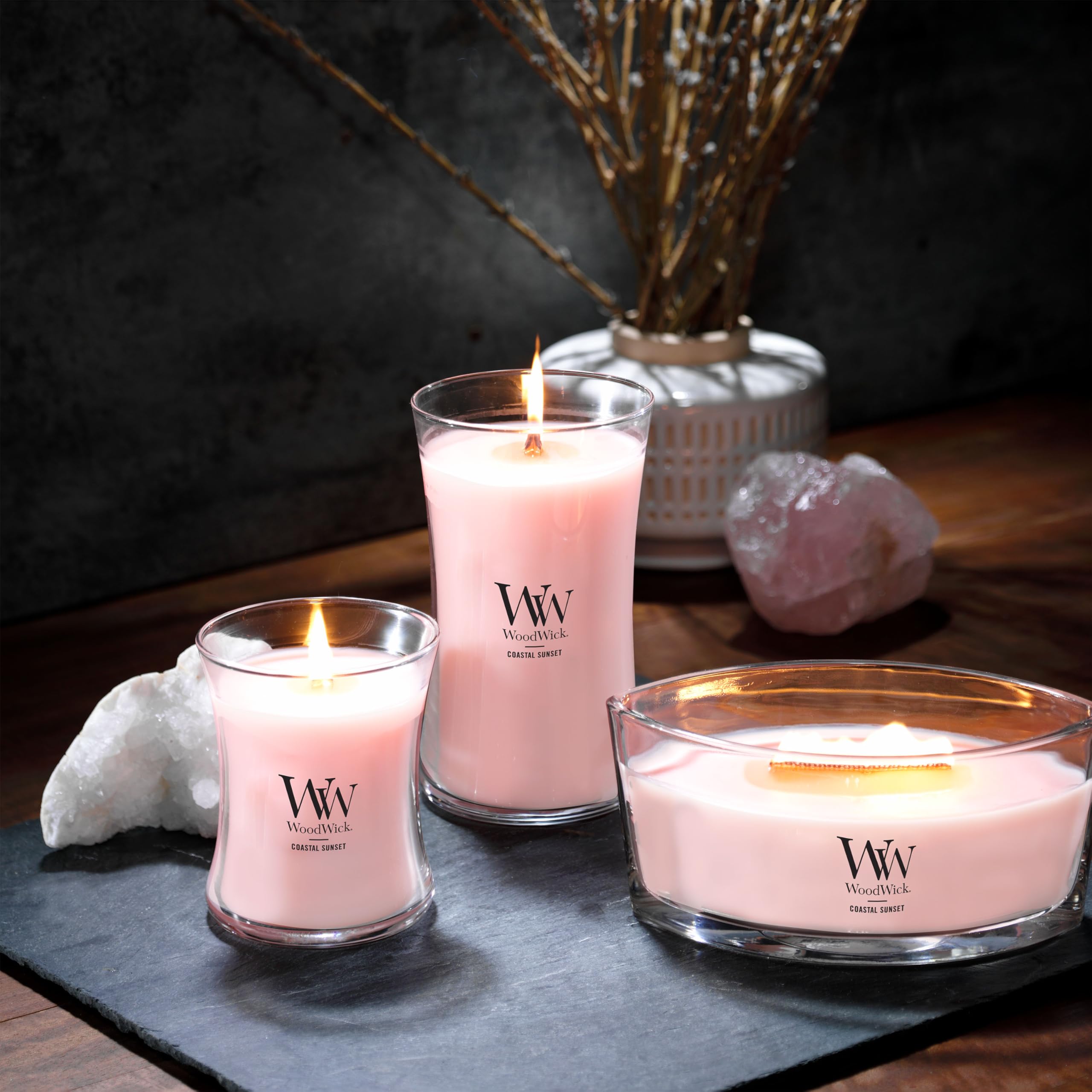 WoodWick candle wax blend portrait shows an even, steady burn.