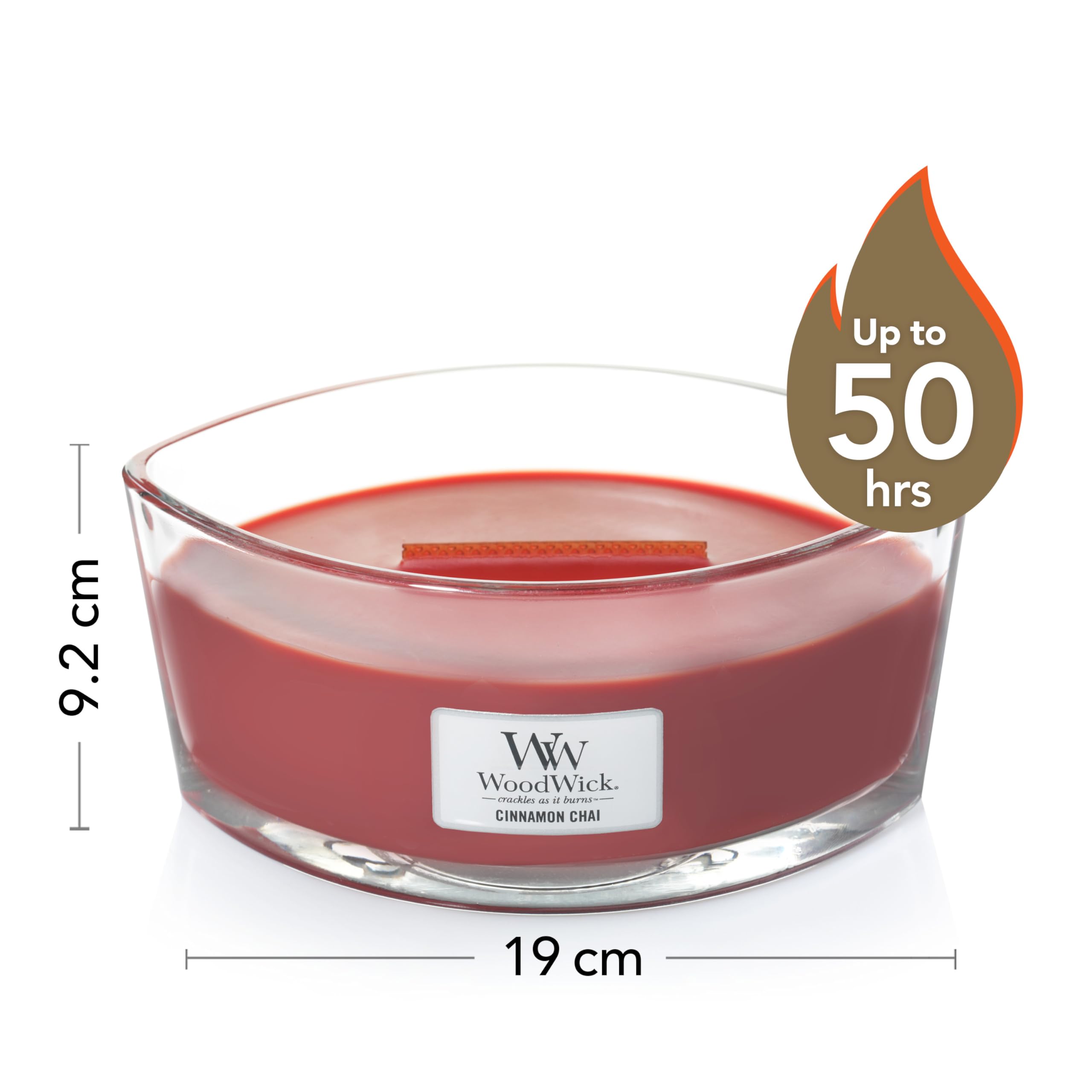 WoodWick Cinnamon Chai crackling wick for fireplace-like ambiance
