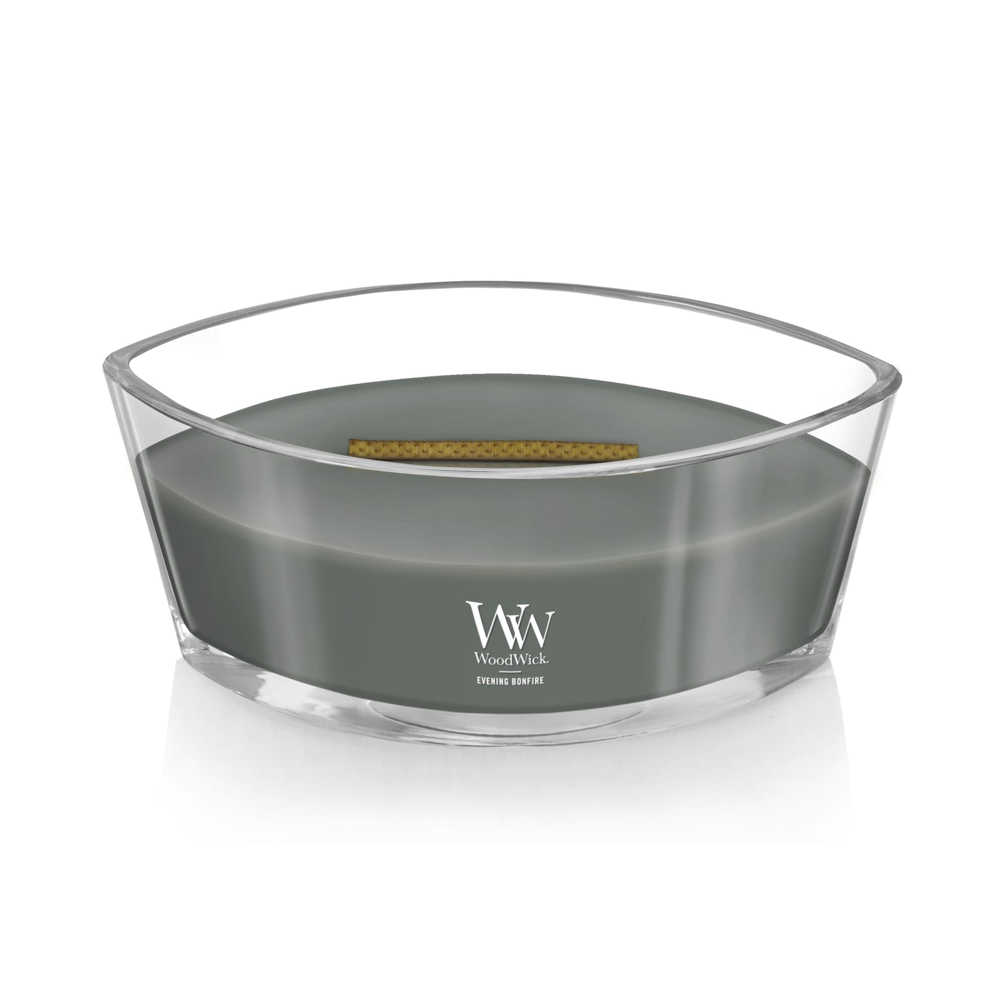 Close-up of Hearthwick wooden wick crackling to enhance cozy ambience.