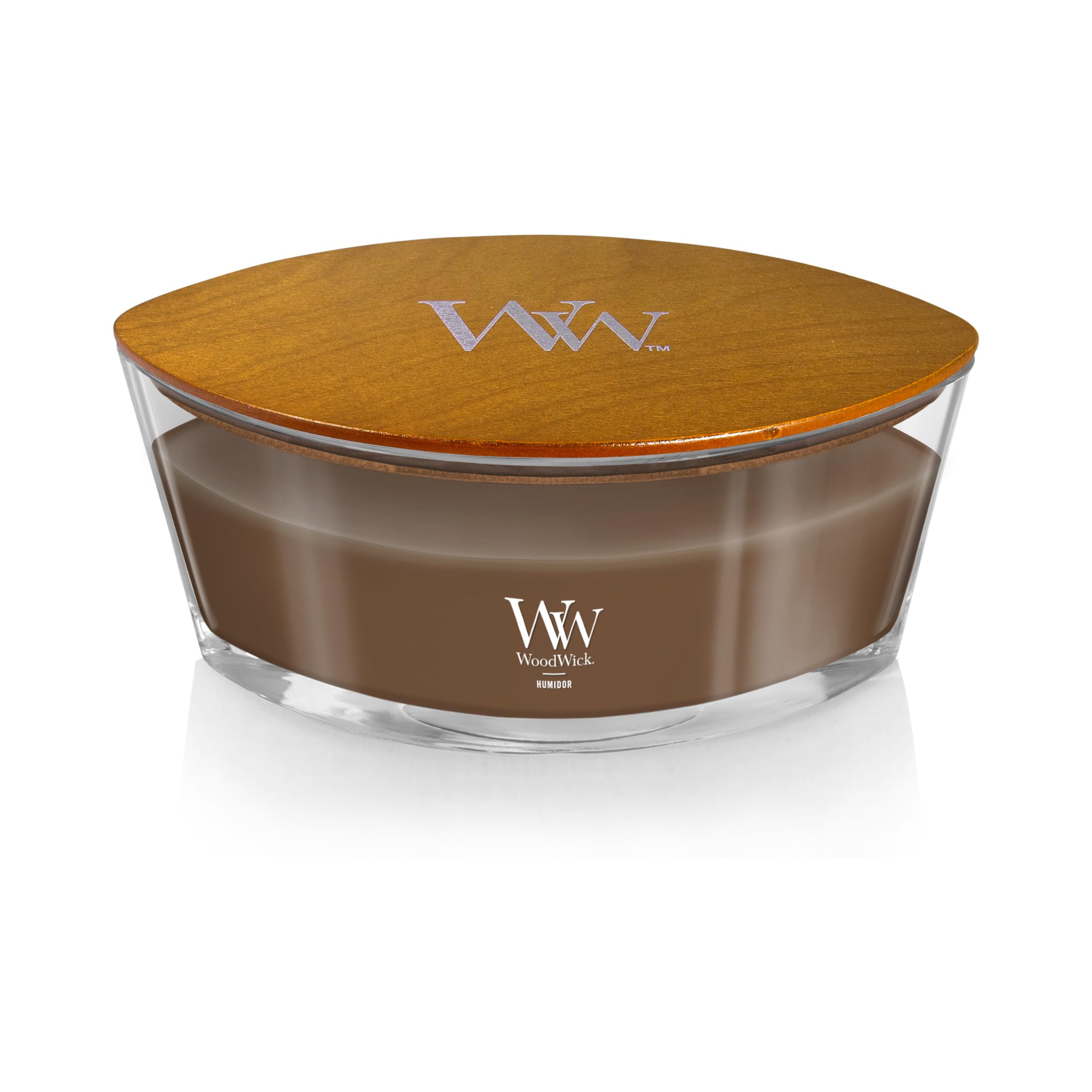 WoodWick Humidor crackling wick creating fireplace-like ambiance