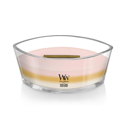 WoodWick Island Getaway Ellipse Candle for Seaside Mimosa with refreshing vibes