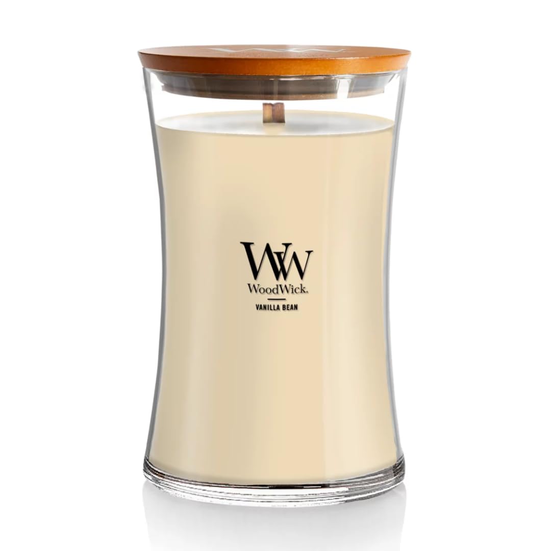 WoodWick Vanilla Bean wax close-up showing creamy texture