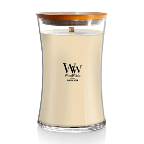 WoodWick Vanilla Bean wax close-up showing creamy texture