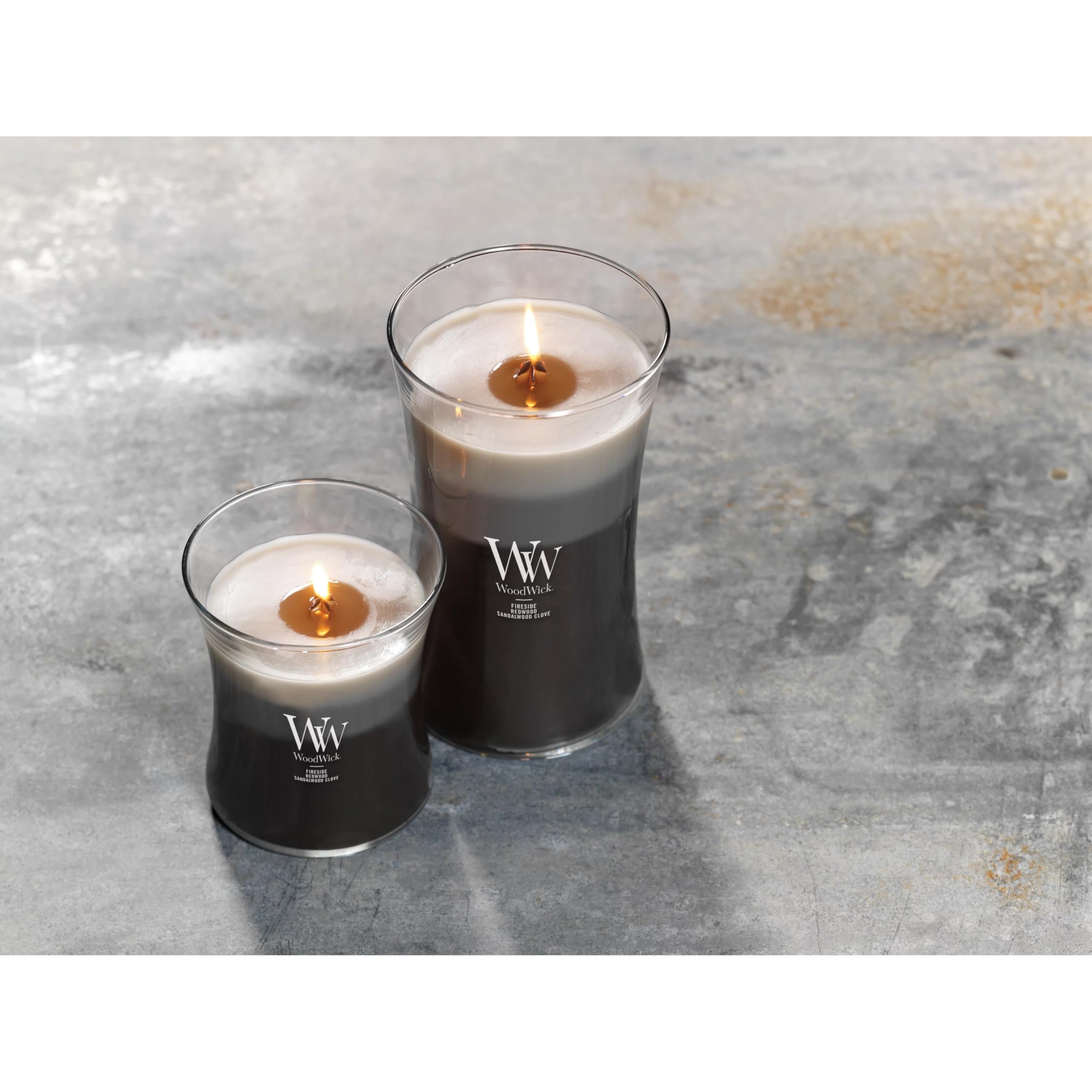 WoodWick Warm Woods Trilogy crackling wick enhances ambiance