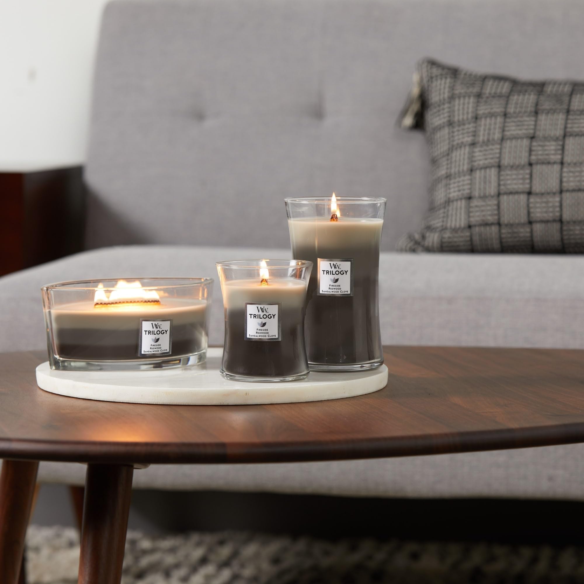 WoodWick Warm Woods Trilogy gift-ready packaging signals a thoughtful present