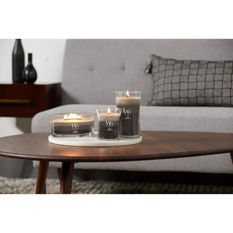 WoodWick Warm Woods Trilogy sandalwood and clove layer in rotation