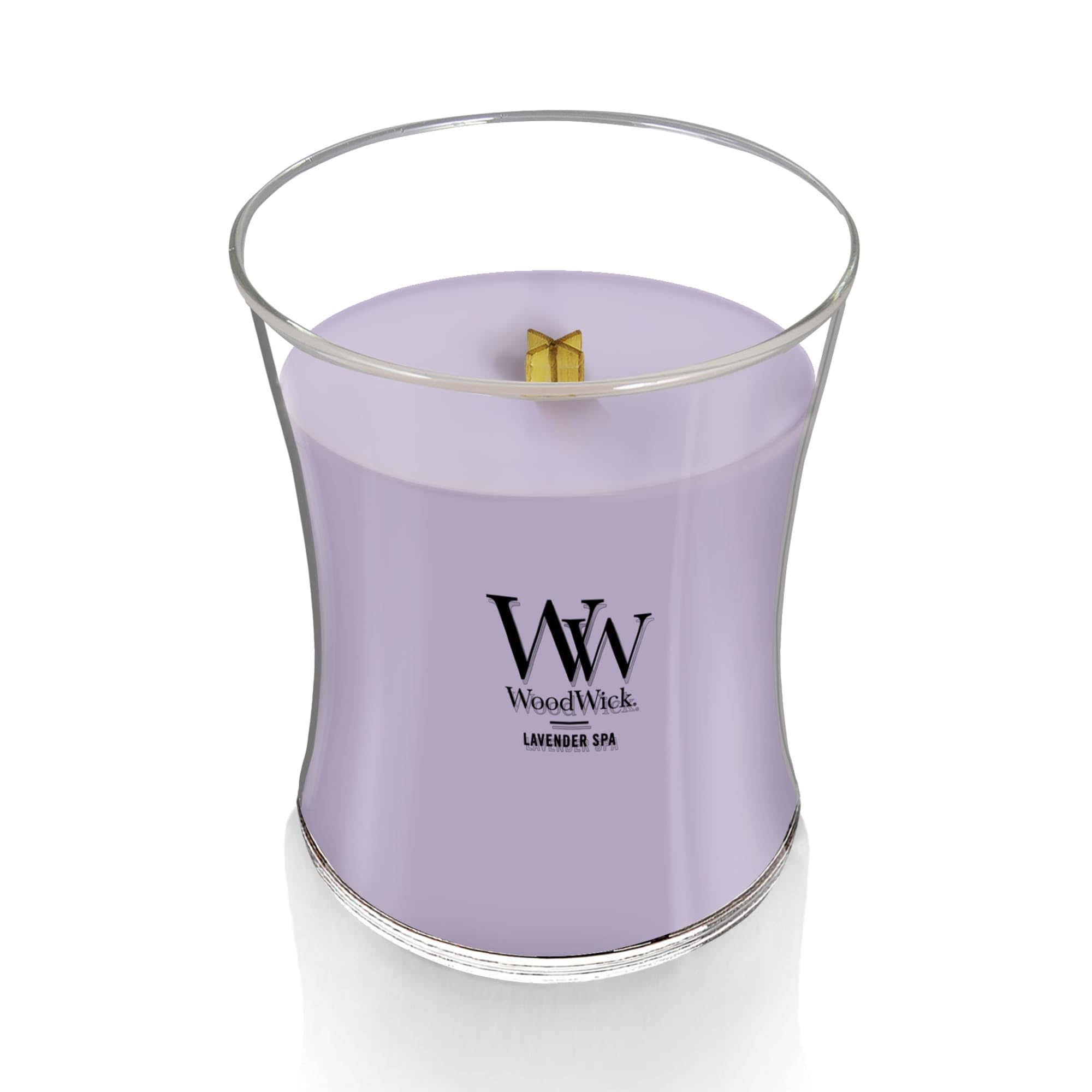 WoodWick wooden-wick crackles to create cozy ambient firelight.
