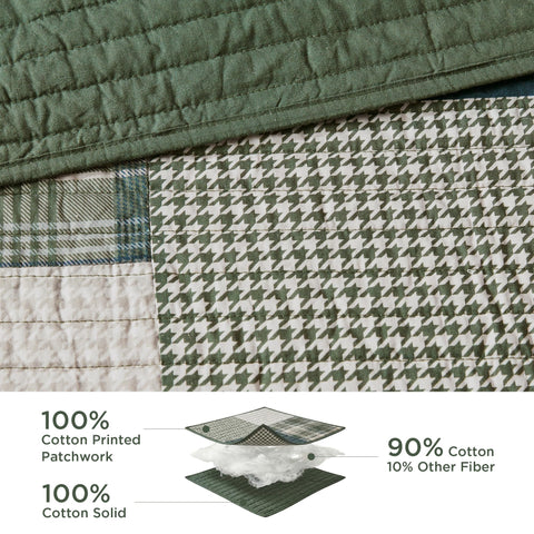 Woolrich Mill Creek coverlet in oversized king/cal king bed setup.