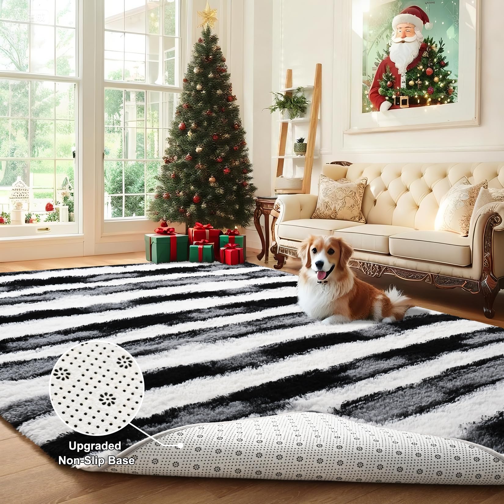 Woottpe dorm room rug is lightweight and easy to reposition