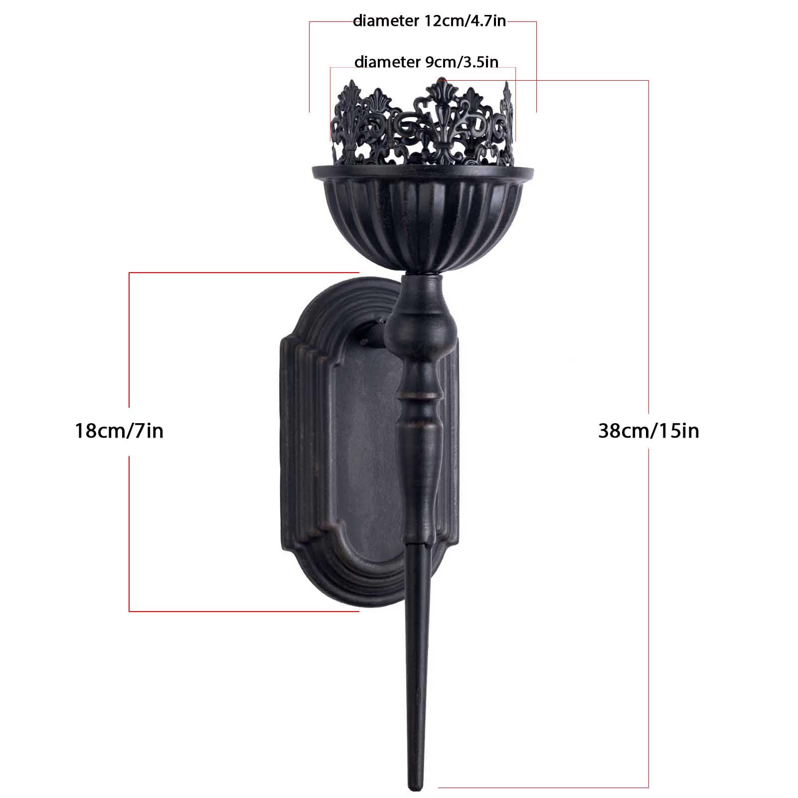 Rustic black finish WOPARTY wall sconce enhances modern interiors