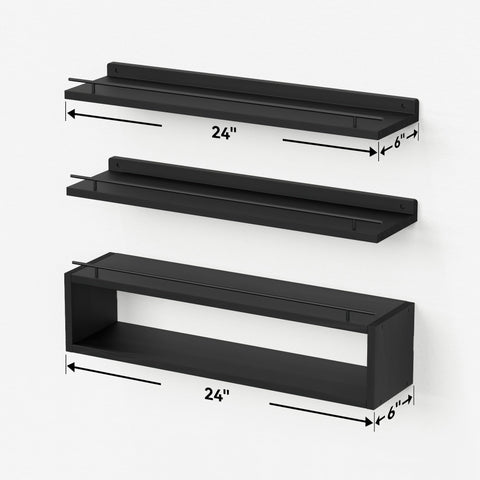 WOPITUES cube shelf creates a geometric focal point.