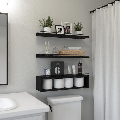 WOPITUES cube shelf adds geometric display for living room decor.