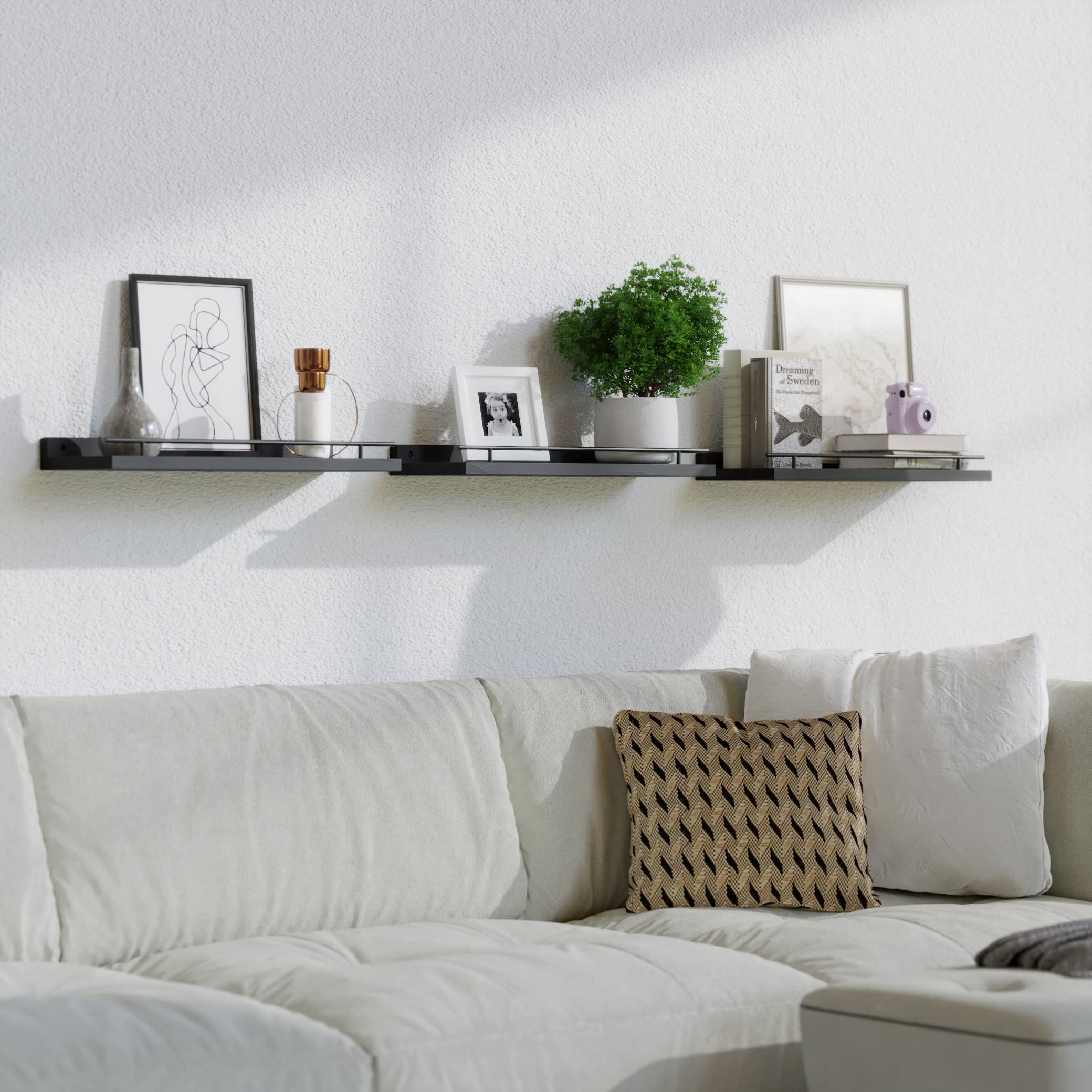 WOPITUES art and photo ledge supports frames without a stand