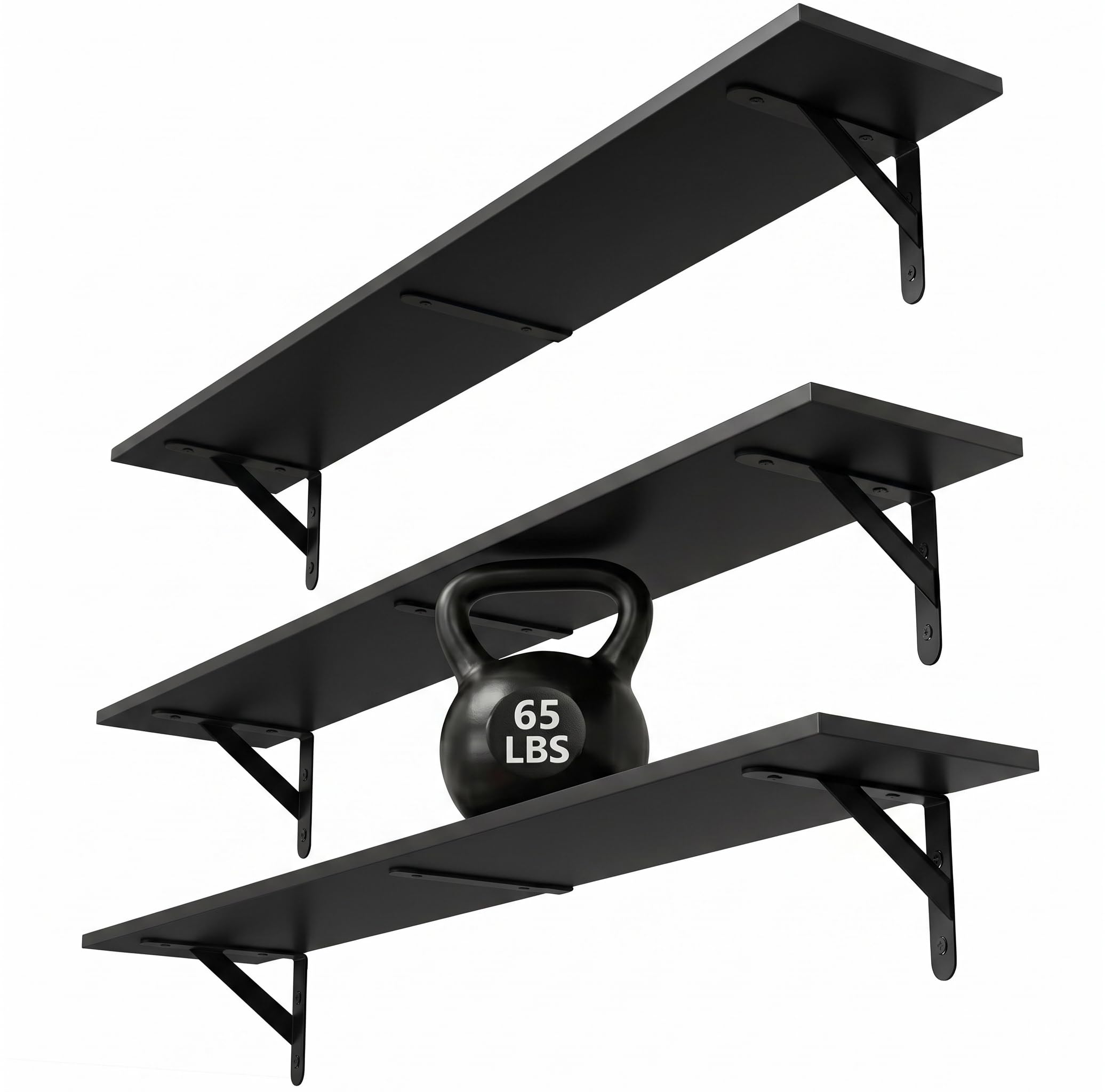WOPITUES floating shelves assembly detail showing sturdy mounting for secure setup.