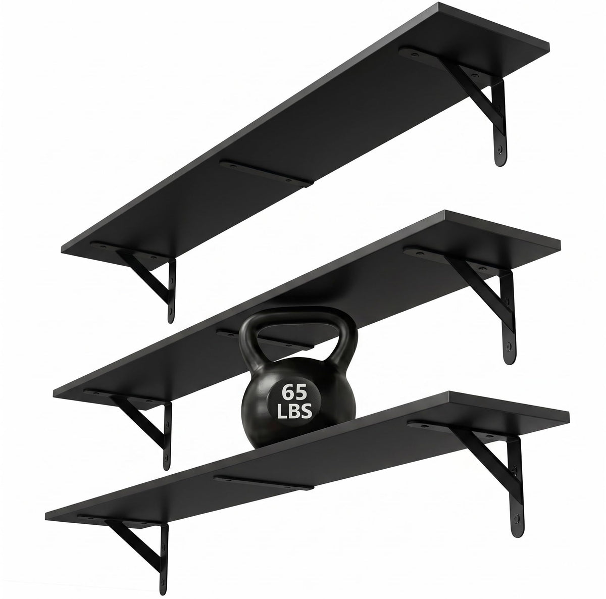 WOPITUES floating shelves assembly detail showing sturdy mounting for secure setup.