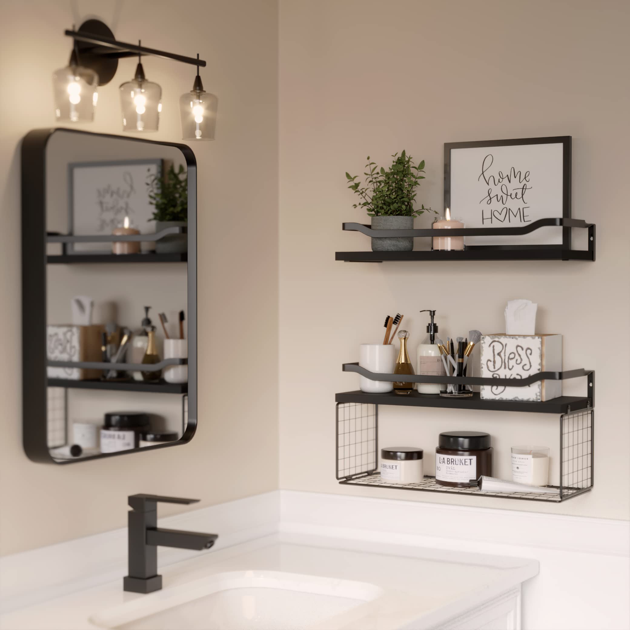 WOPITUES bathroom storage solution keeps towels and small items organized