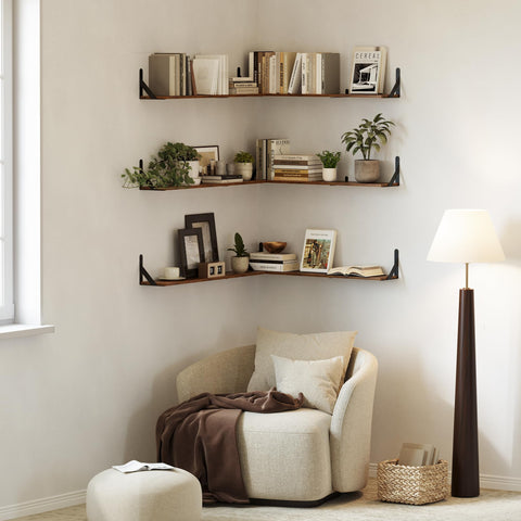 WOPITUES décor-friendly brown finish enhances rustic room styling