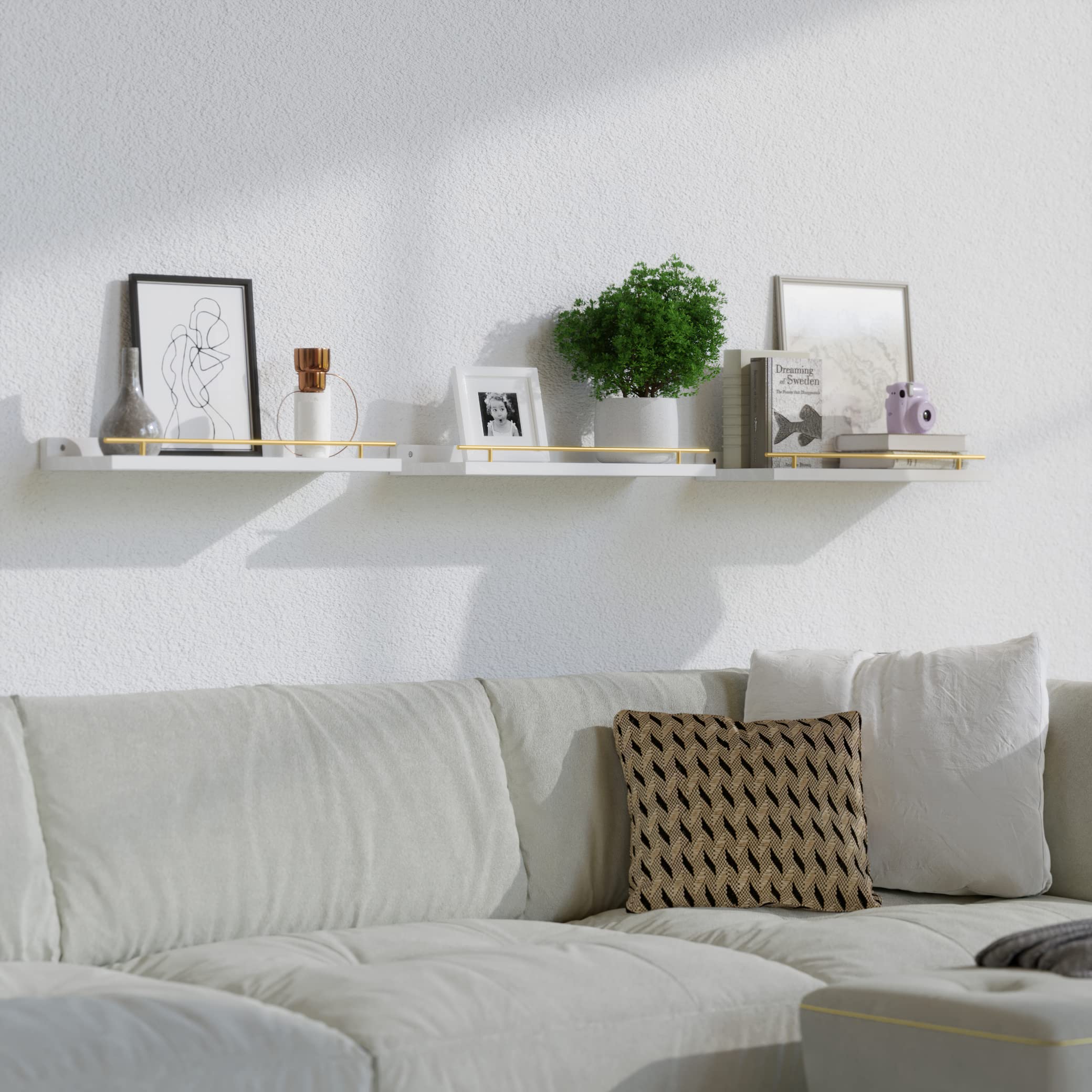 WOPITUES easy-install system helps you mount shelves quickly and confidently