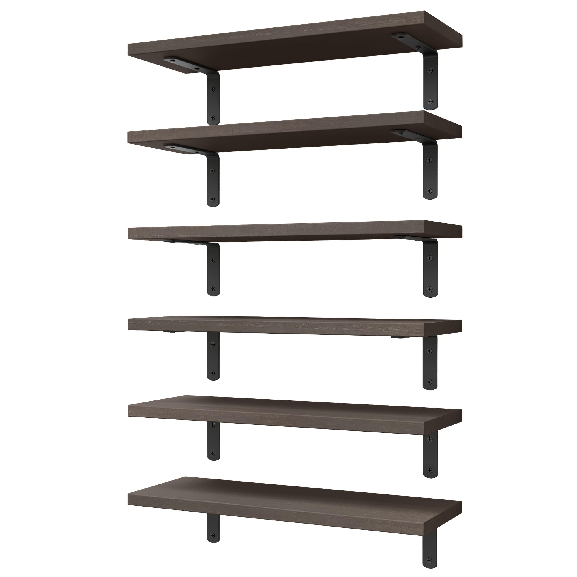 WOPITUES floating shelves set 6 for wall decor and extra storage.