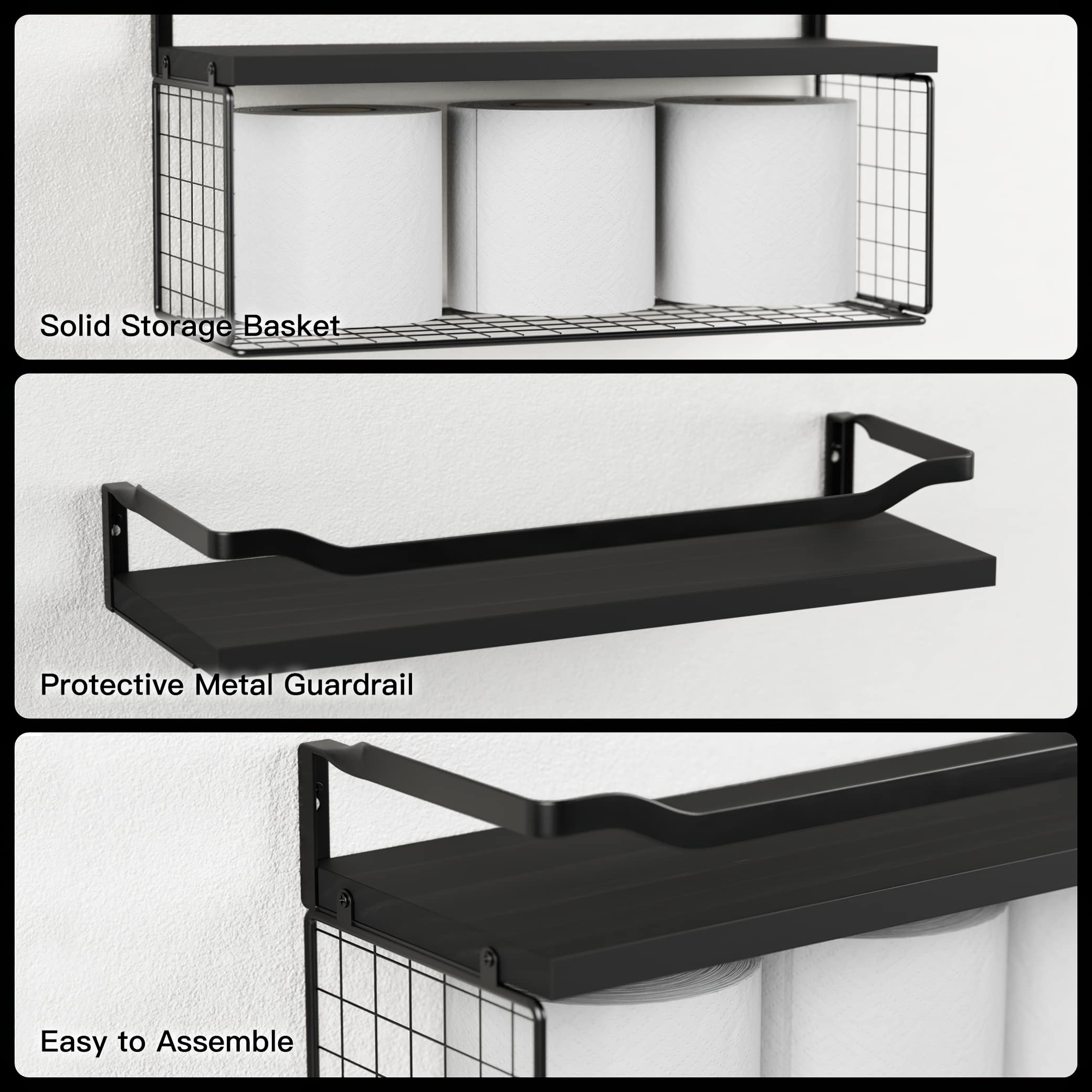 WOPITUES wood shelves provide durable, versatile storage for any room