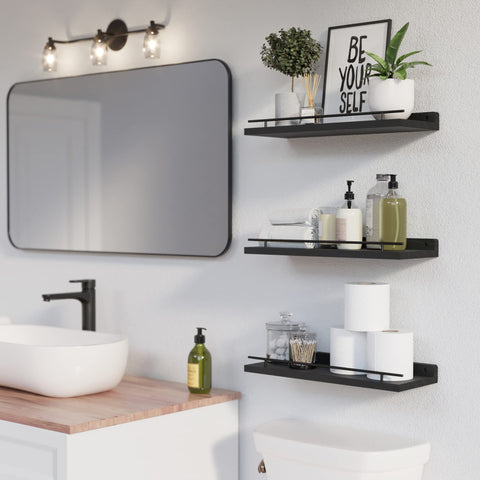 WOPITUES wooden shelf close-up highlights solid wood and sturdy build