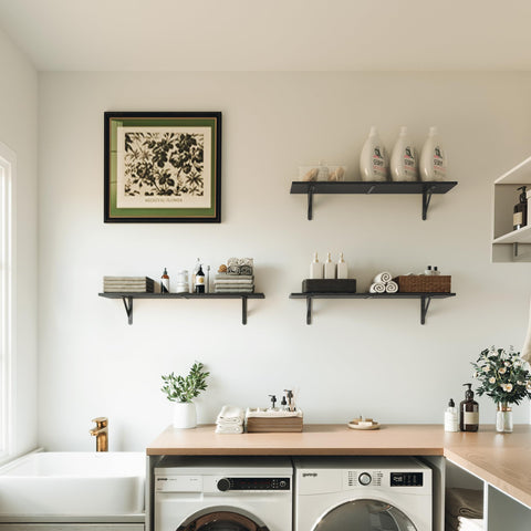 WOPITUES provides extra storage on 32-inch shelves.