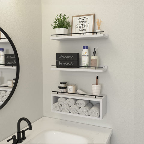 WOPITUES decor-ready ensemble blends modern style with practical storage.