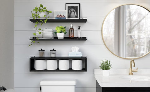 WOPITUES modern wall decor meets practical storage in one unit.