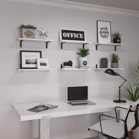 WOPITUES natural wood floating shelves with unique grain detail
