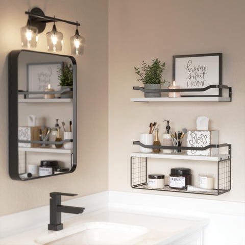 WOPITUES over-toilet bathroom storage organized above the toilet