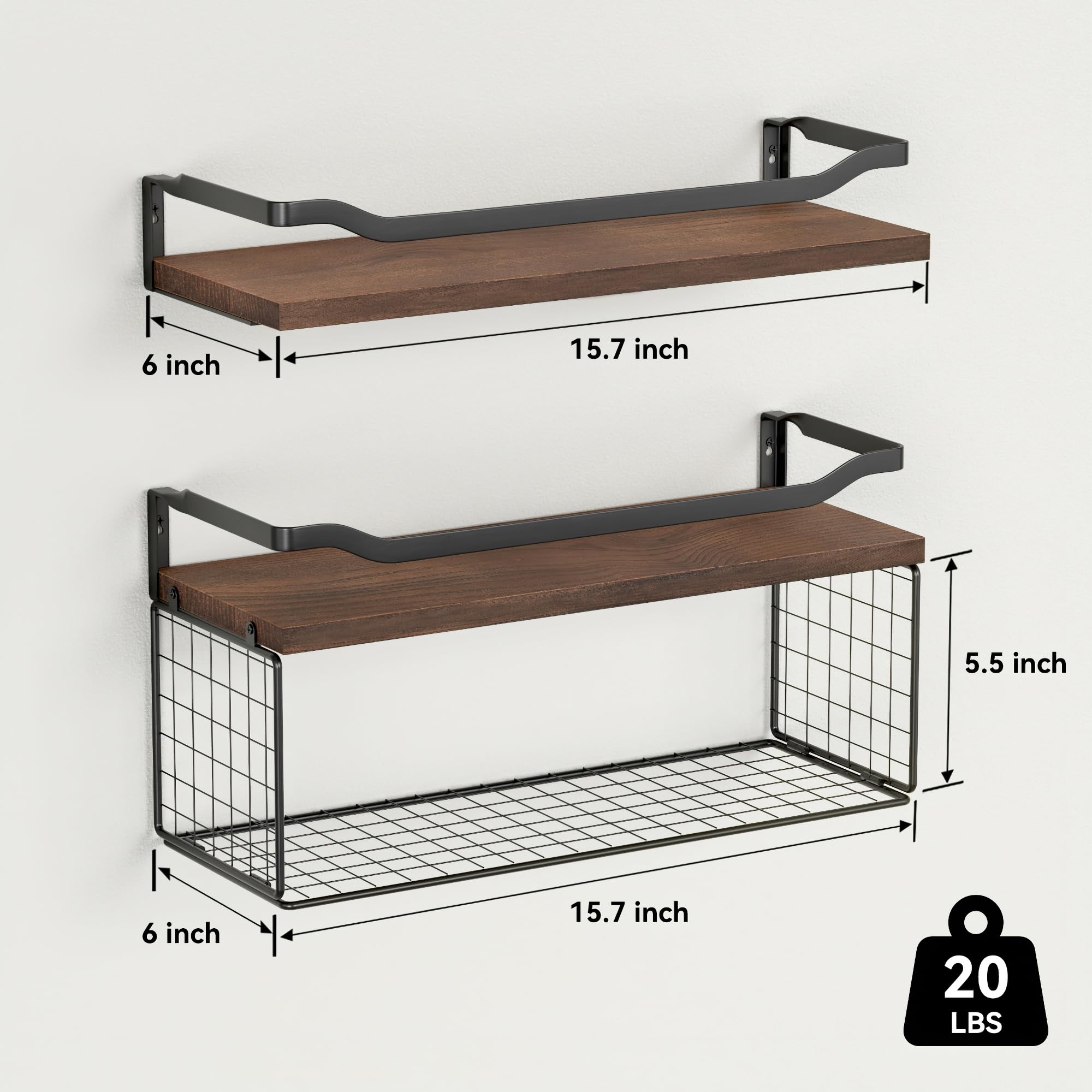 WOPITUES powder-coated steel basket resists rust for long-term use