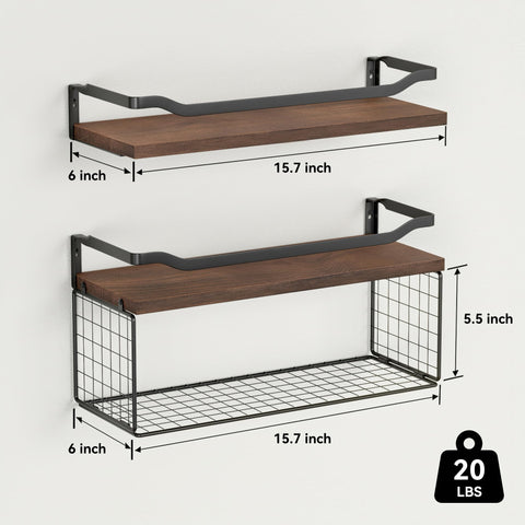 WOPITUES powder-coated steel basket resists rust for long-term use