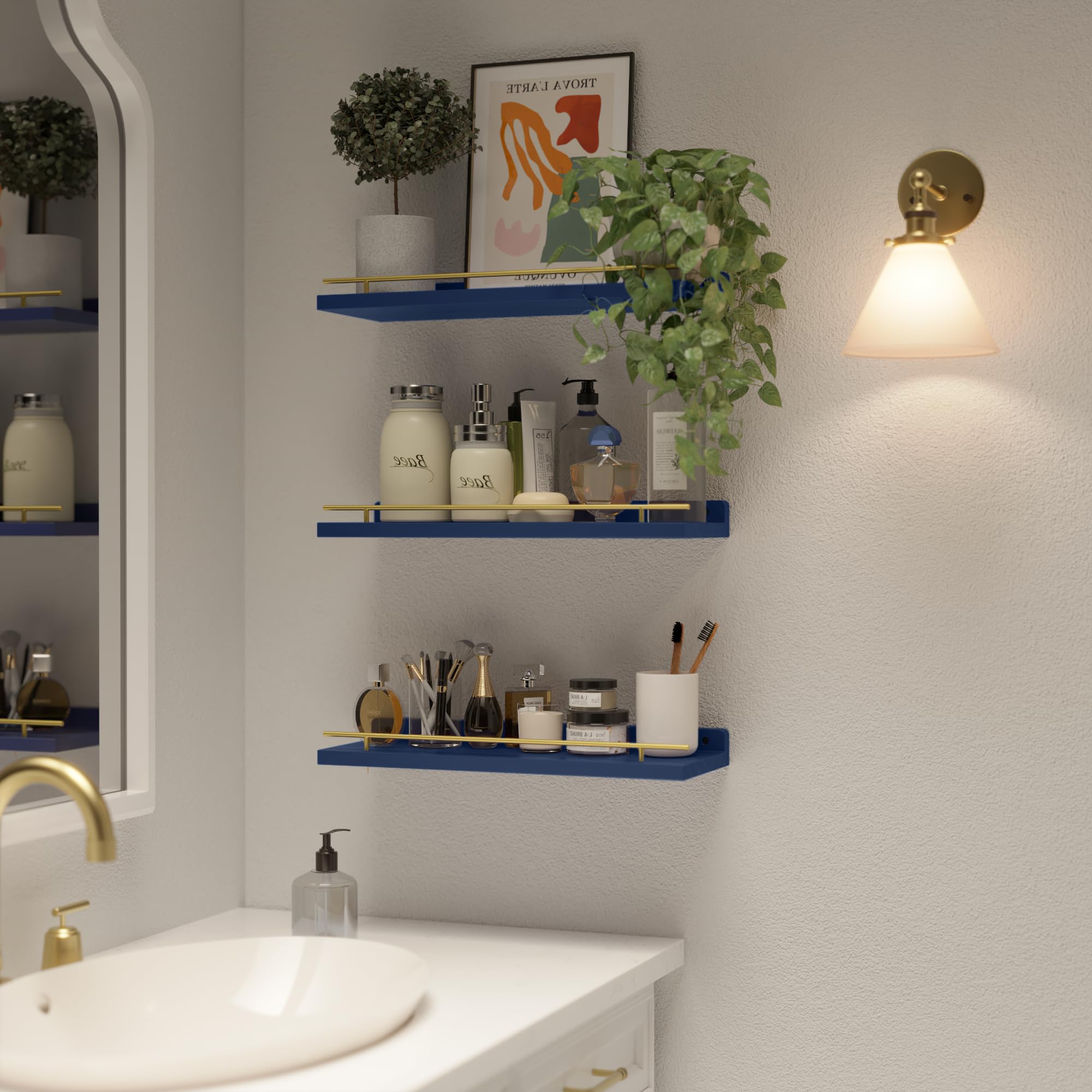 WOPITUES shelf display showcasing art and photo frames