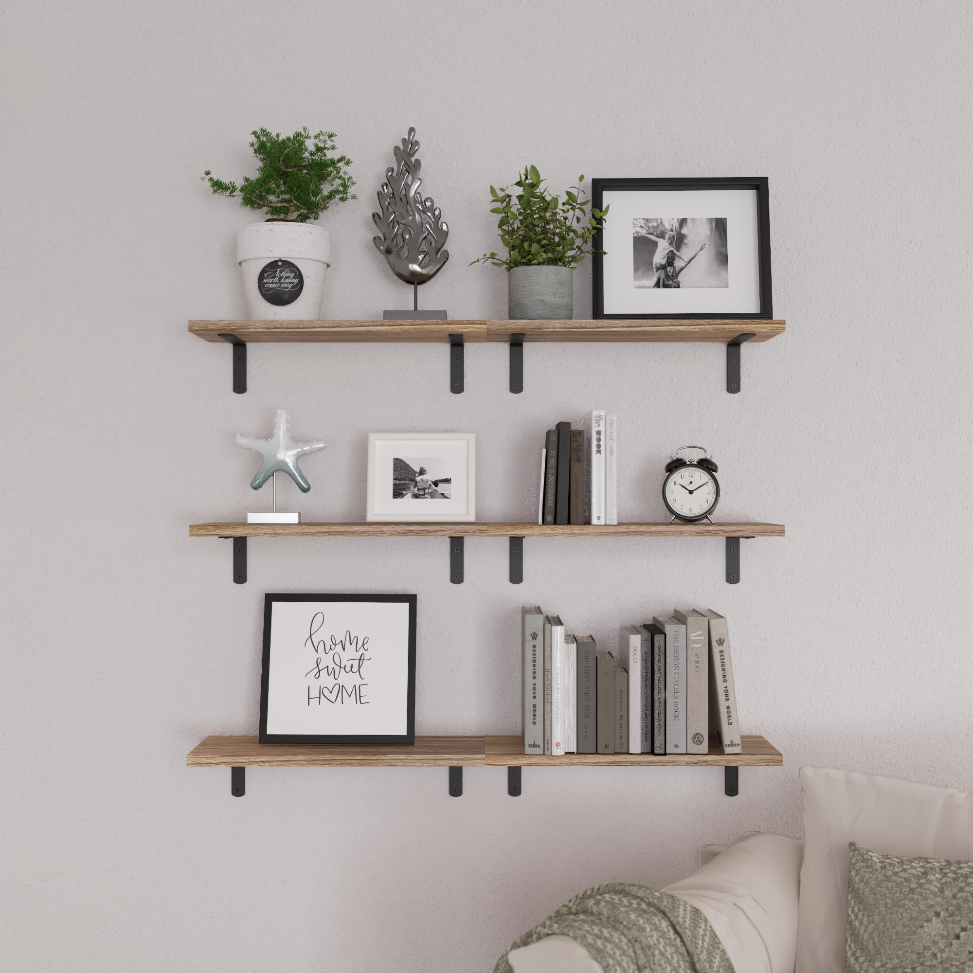 WOPITUES six-shelf set used for living room organization