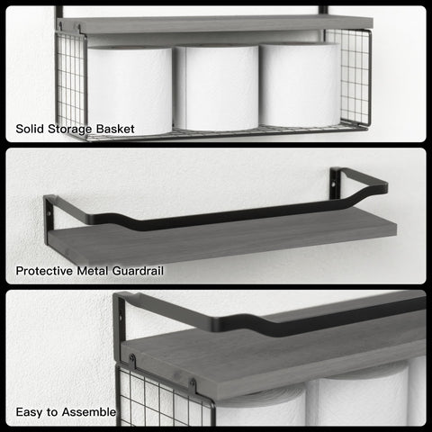 Wall-mounted WOPITUES setup demonstrating simple installation and versatile storage.