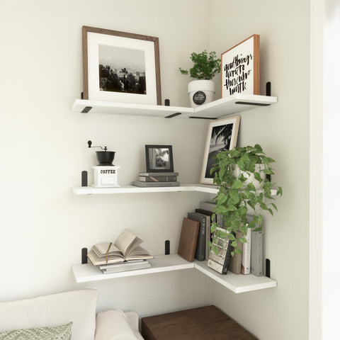 WOPITUES living room display shelves holding books and accents