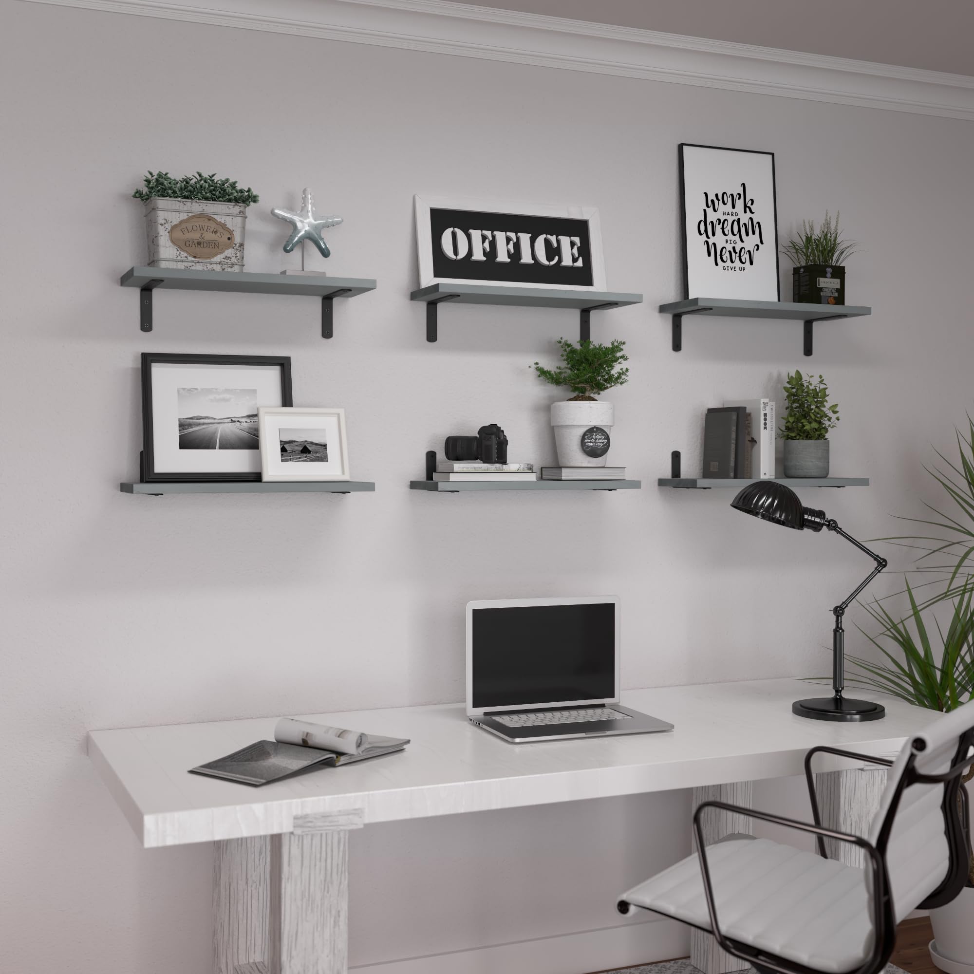 WOPITUES wood floating shelves versatile corner shelf and display