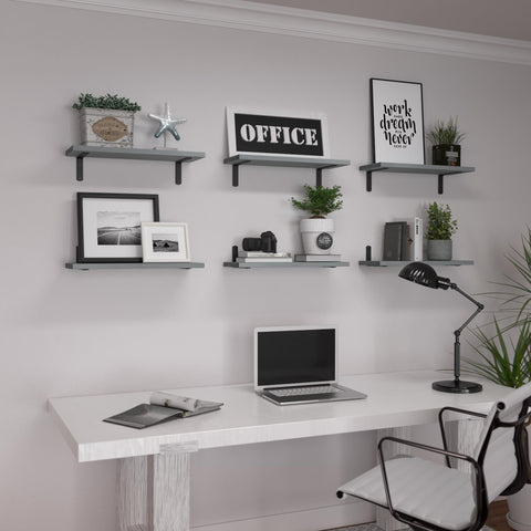 WOPITUES wood floating shelves versatile corner shelf and display