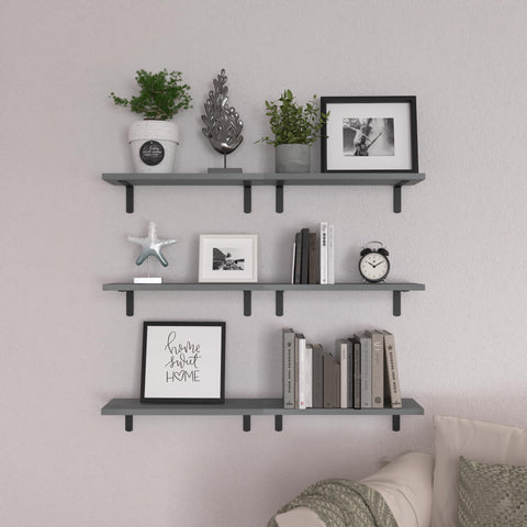 WOPITUES wood floating shelves wall decor ideas for living areas