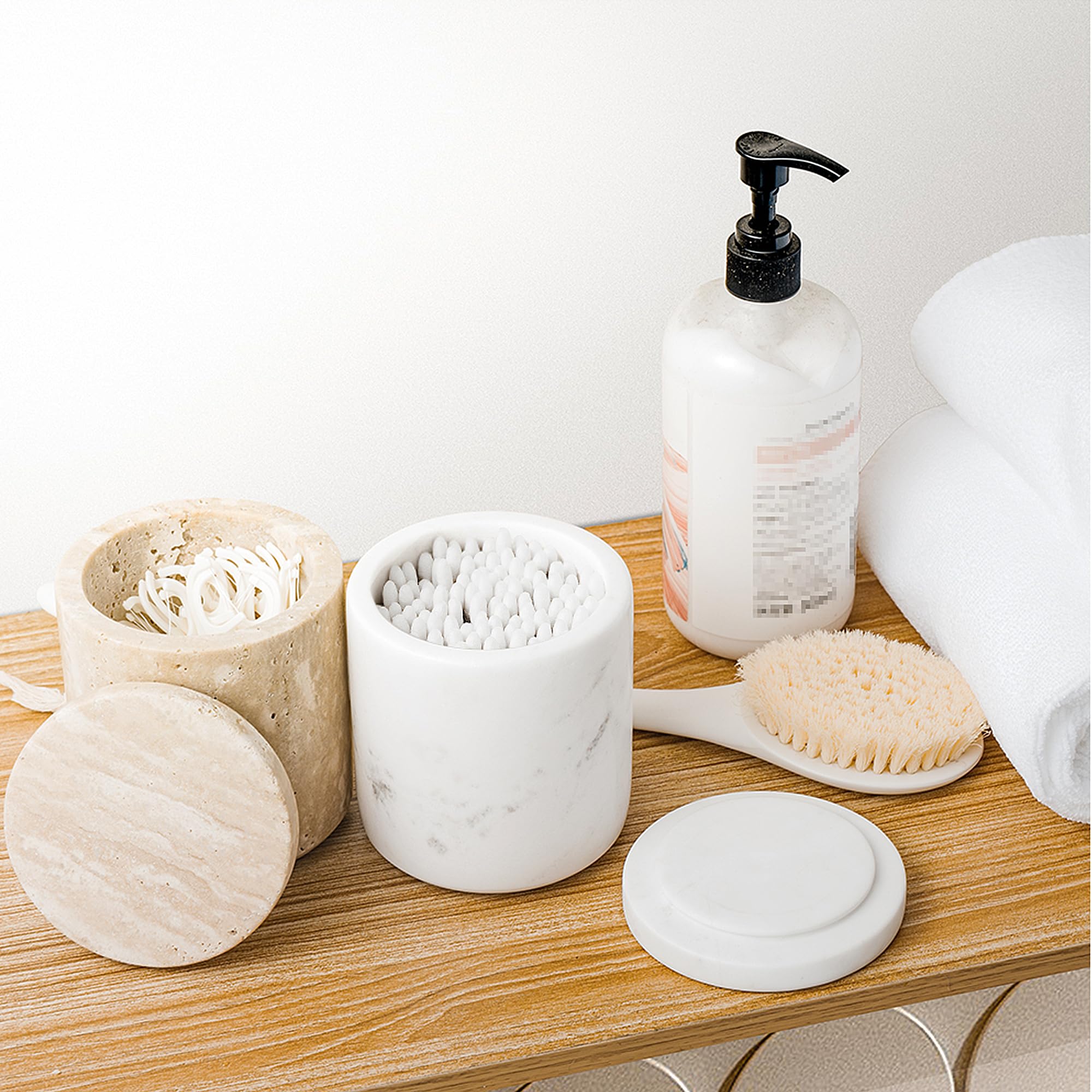 WORHE elegant gift idea marble canister for birthdays or housewarmings