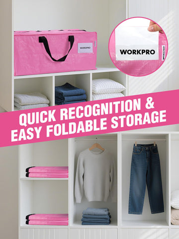 WORKPRO durable polyethylene construction withstands frequent moving