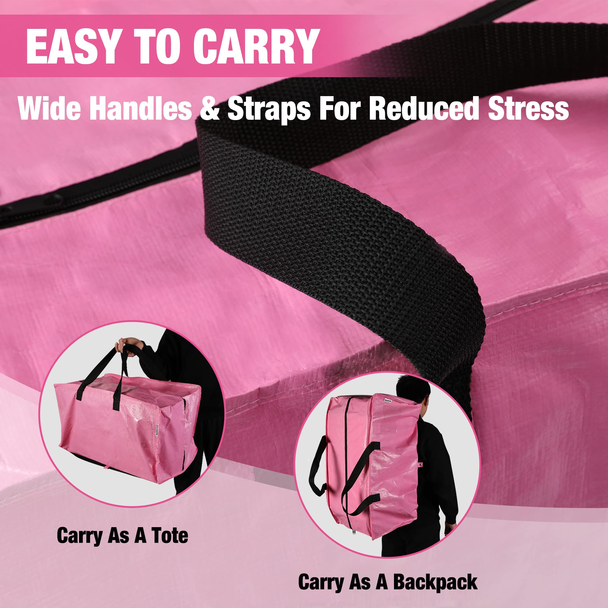 Each bag holds up to 50 lbs with a 23-gallon capacity.