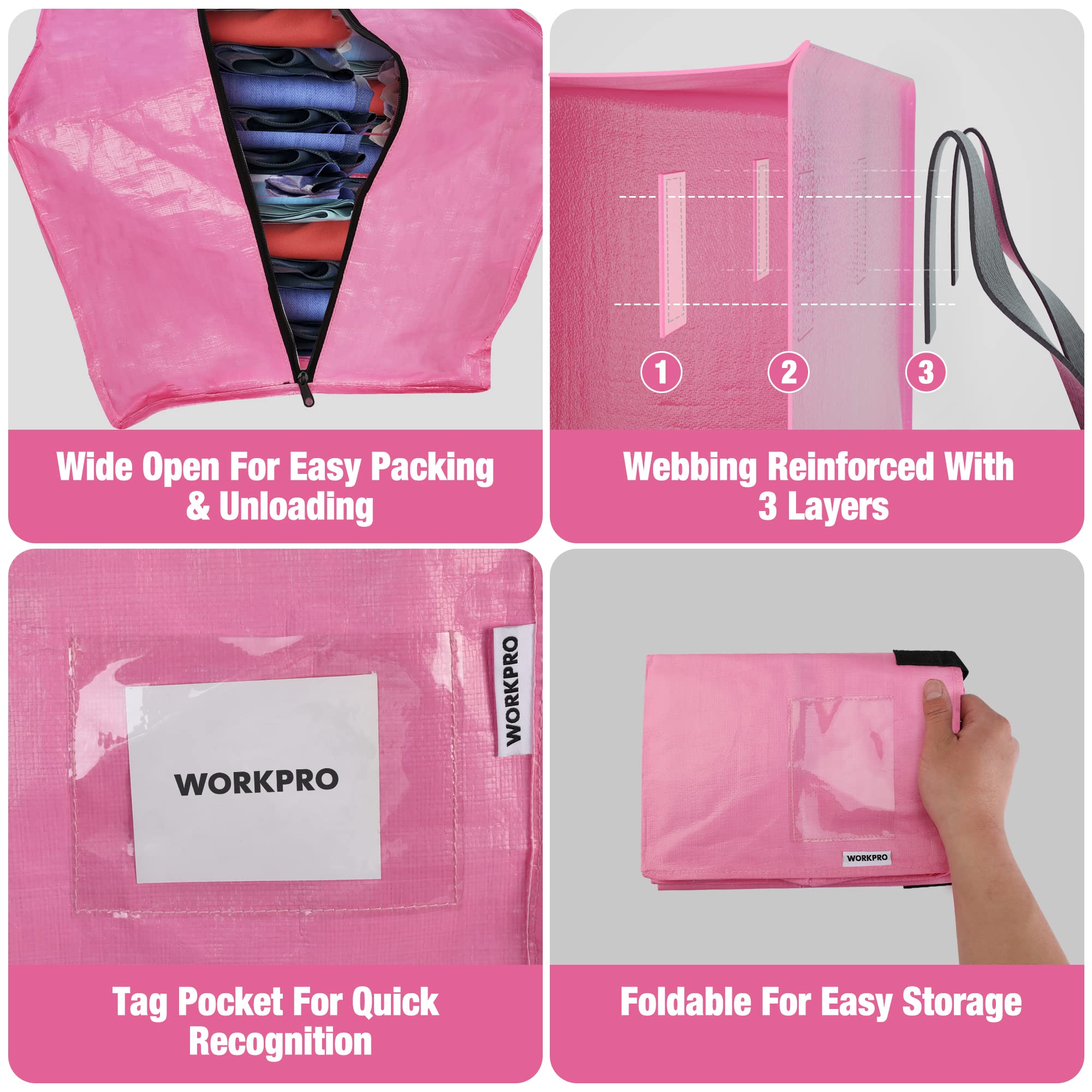 Wide top opening facilitates quick packing and unloading.