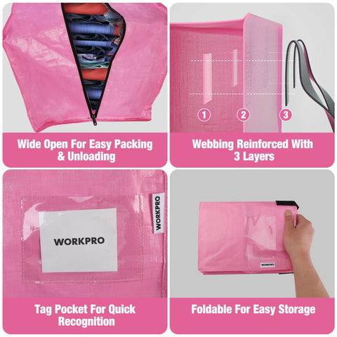 Wide top opening facilitates quick packing and unloading.