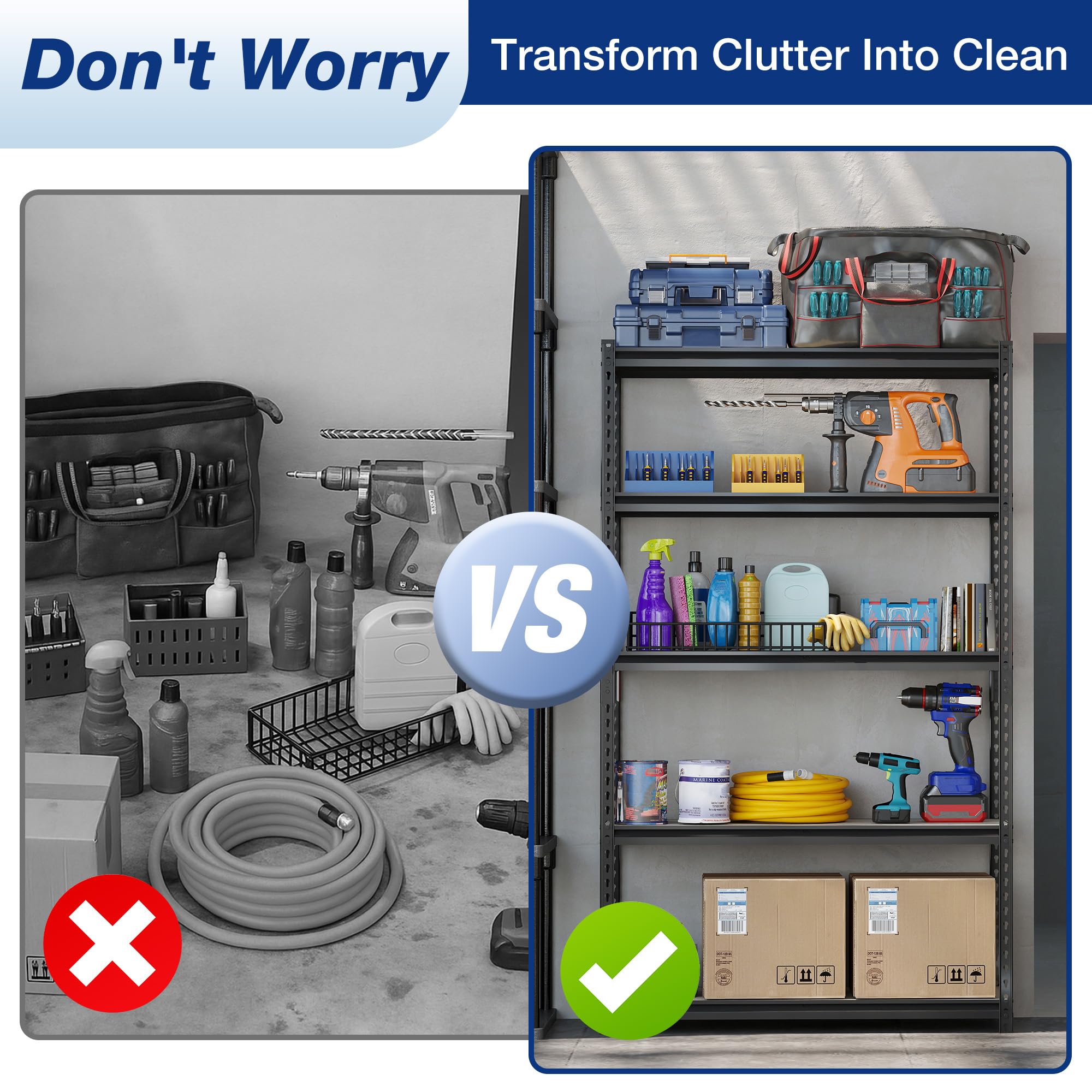 WORKPRO unit ideal for basement, pantry, or garage organization