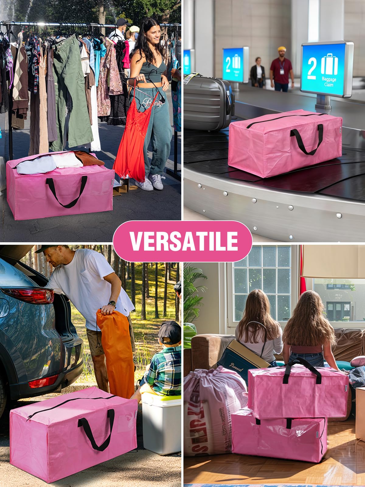 WORKPRO pink bag ideal for garages, closets, and seasonal gear