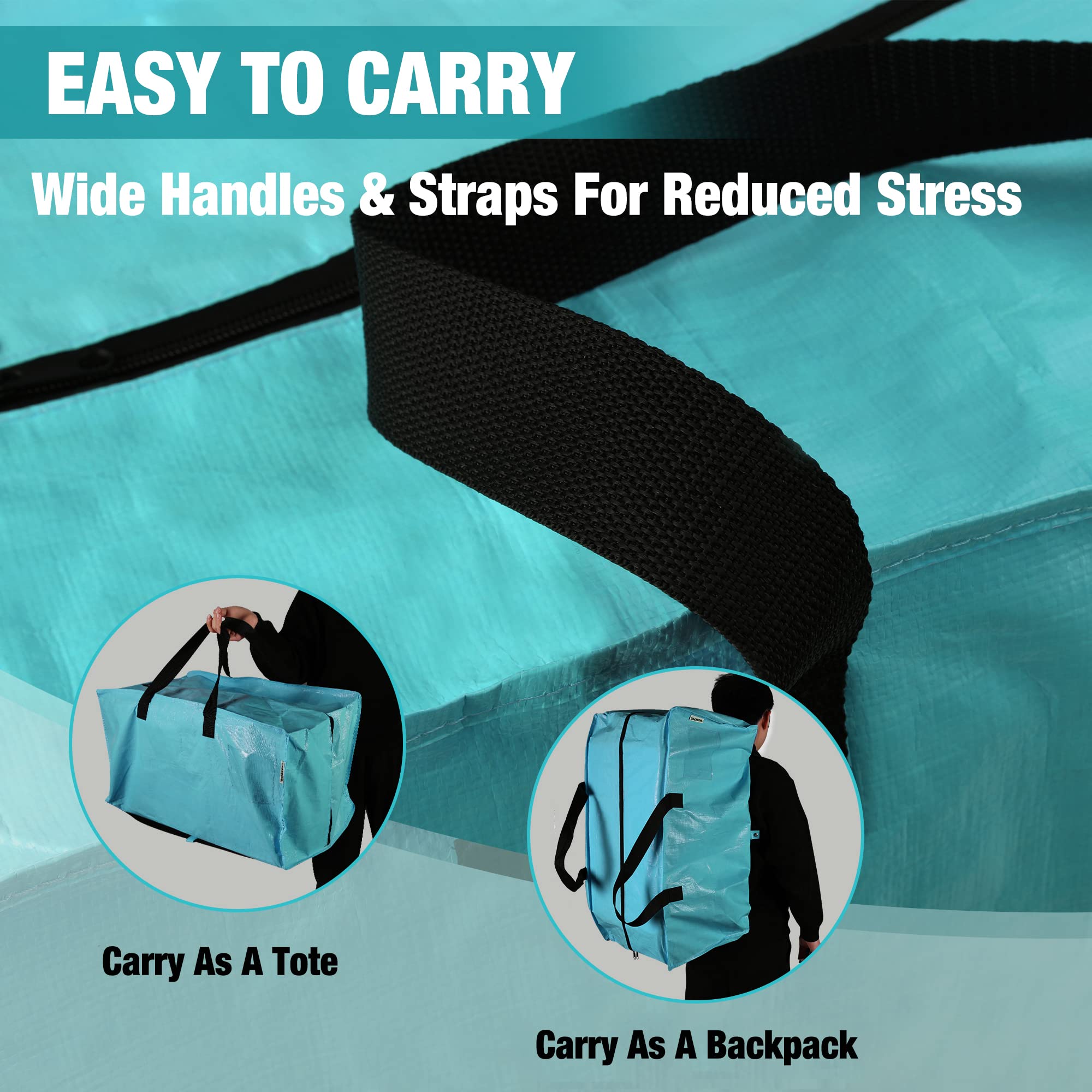 WORKPRO Extra Large Moving Bag offers 23-gallon capacity for bulky items.