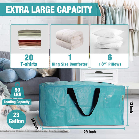 WORKPRO Extra Large Moving Bag with water-resistant material protects contents during transit.