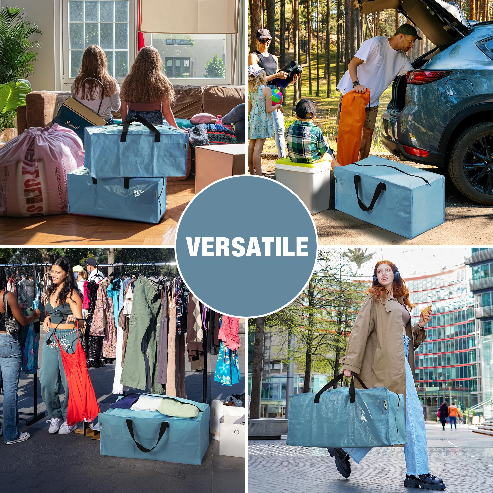 WORKPRO bags fold flat for compact storage after use.